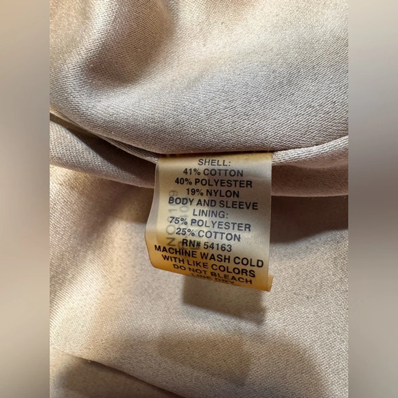 Calvin Klein Trench Coat Womens LRG Khaki Belted Double Breasted Water Resistant - Picture 4 of 11